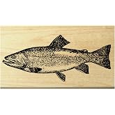 P28 Trout Fish Rubber Stamp