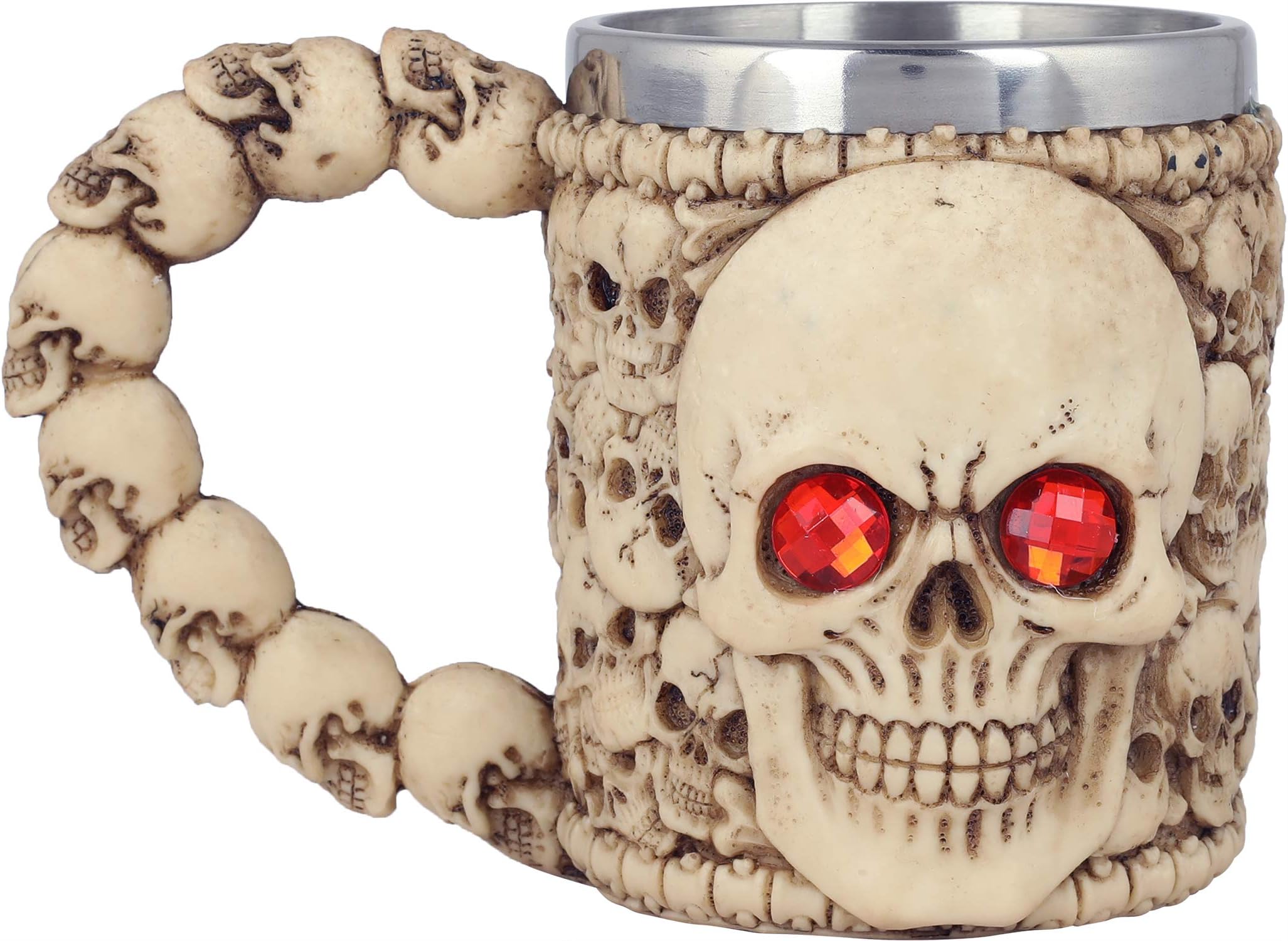 Addic Skeletons in Your Closet Red Eyes Super Strong Resin Coffee Mug (Multicolour)