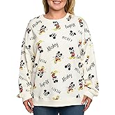 Disney Womens Plus Size Mickey Mouse Sweatshirt Lightweight Fleece Pullover