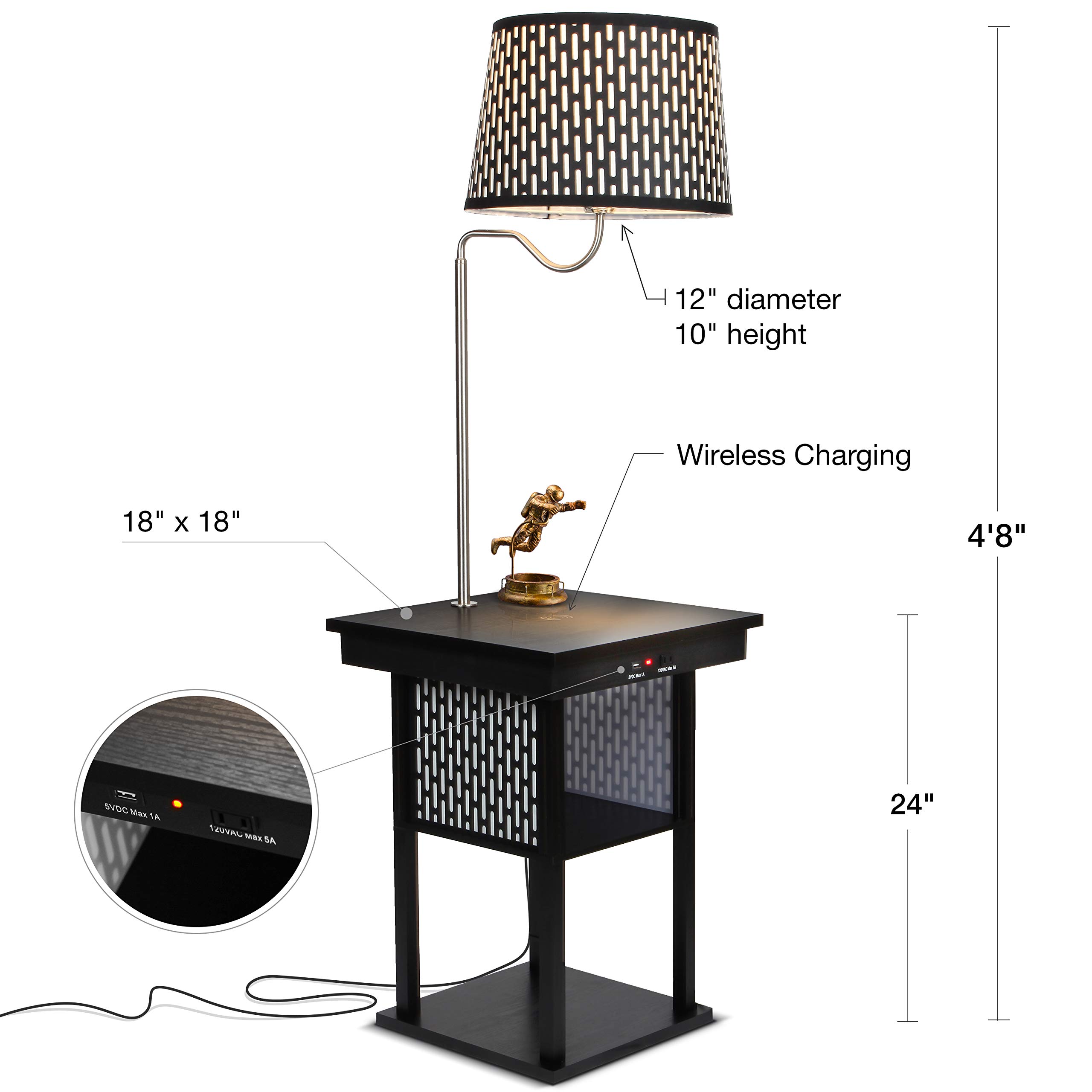 Brightech Madison w. Wireless Charging Station & USB Port - Narrow