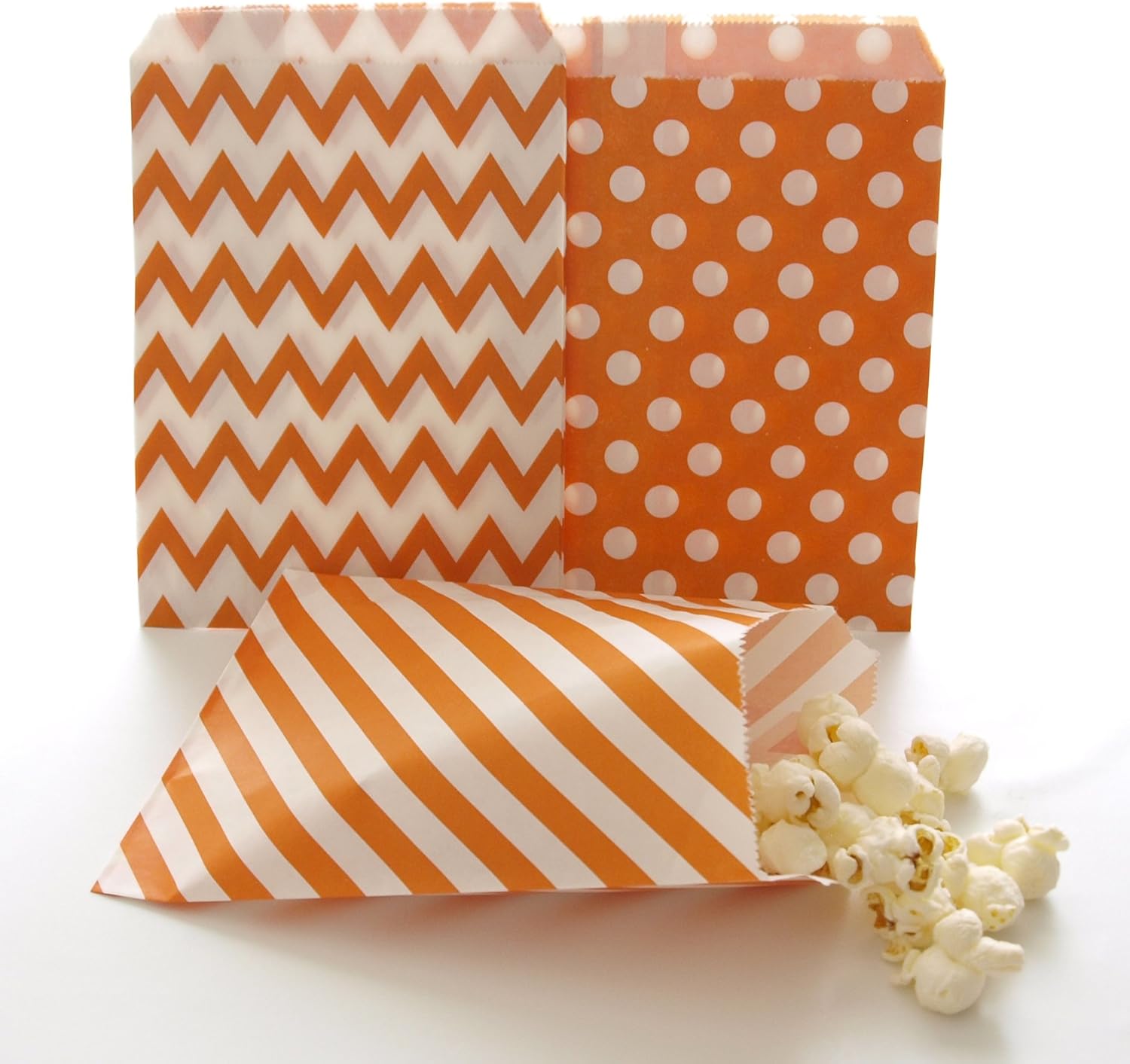 Orange Goodie Bags, Halloween Candy Treat Bags, Mini Favor Bags, Kids Party Bags, 75