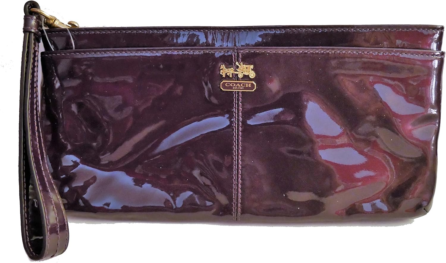 purple patent leather coach purse