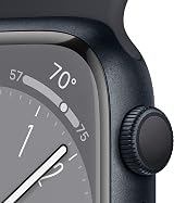 Apple Watch Series 8 GPS 41mm Midnight Aluminium Case Sport Band Smartwatch view 3