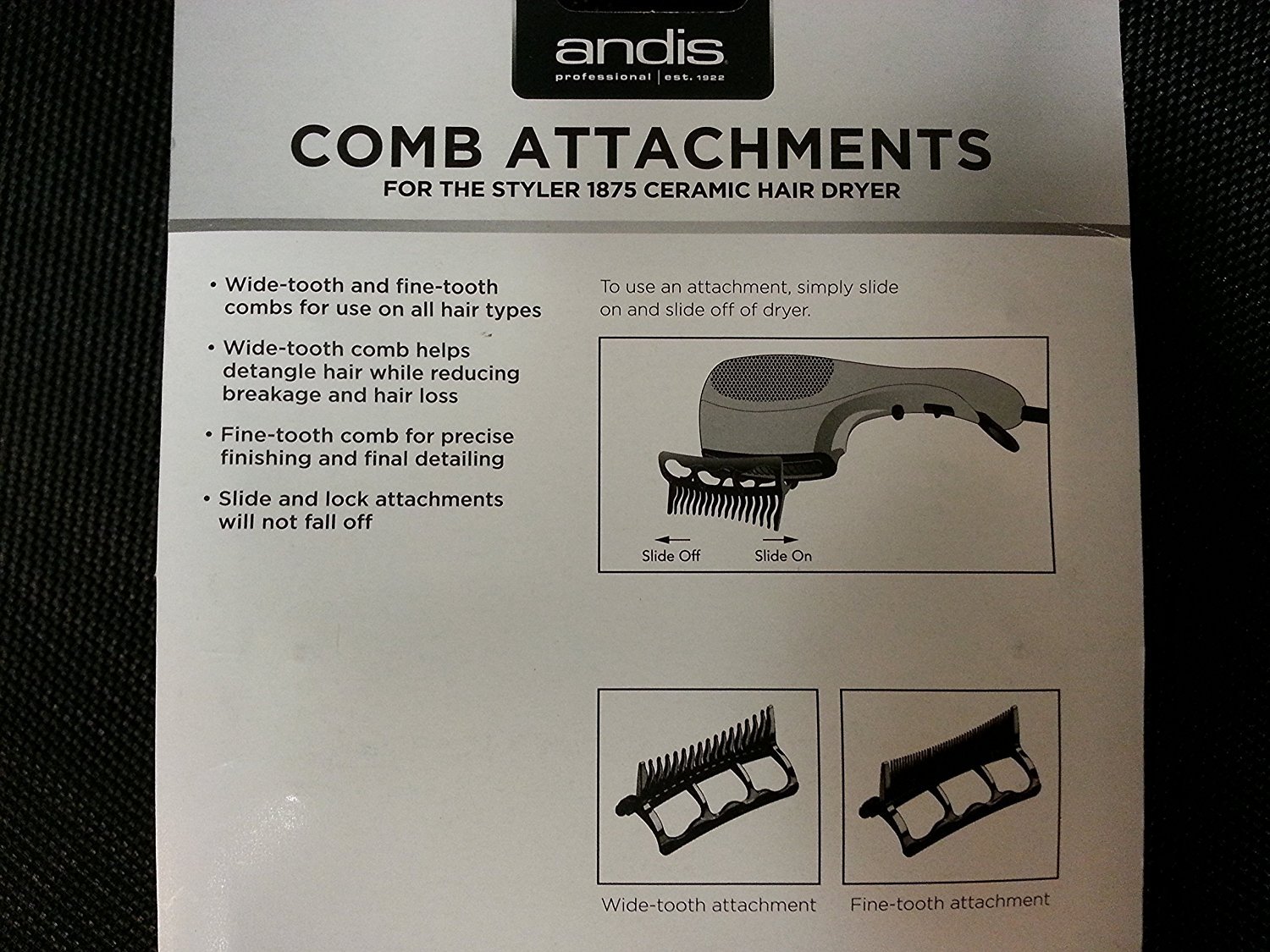 andis styler 1875 replacement combs