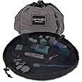 Lay-n-Go Traveler Essentials Drawstring Shaver & Dopp Kit Toiletry Carry On Organizer & Travel Bag for Men and Women, Machine Washable with a Durable Patented Design