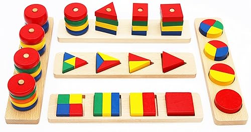 Juego de Figuras geométricas para Aprender matemáticas, Aprender Colores y Formas