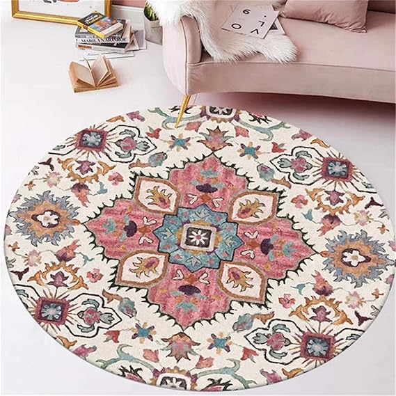hhh Alfombras Retro área Grande Alfombras Pequeñas Flecos Mandala Boho