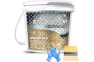 Rust Converter Paint - 16oz Water-Based Rust Reformer & Metal Primer, Semi-Gloss Black Rust Preventive Paint for Metal, Anti-