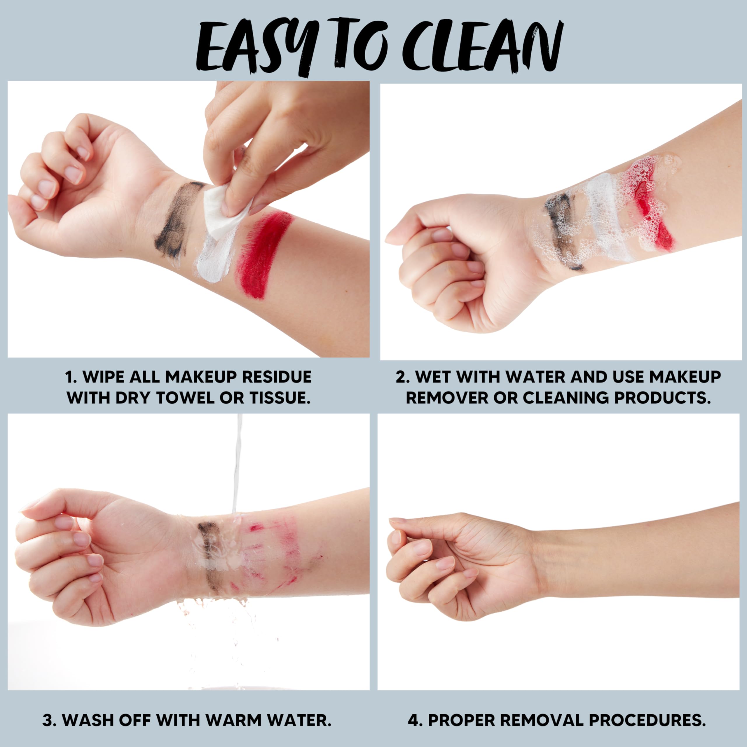 Spooktacular Creations Halloween Makeup Palette 3 Colors, Face Body Paint Makeup Wheel Waterproof Zombie Skeleton Cosplay Face Painting for Adult and Kids (0.35 Oz,White Black Red )