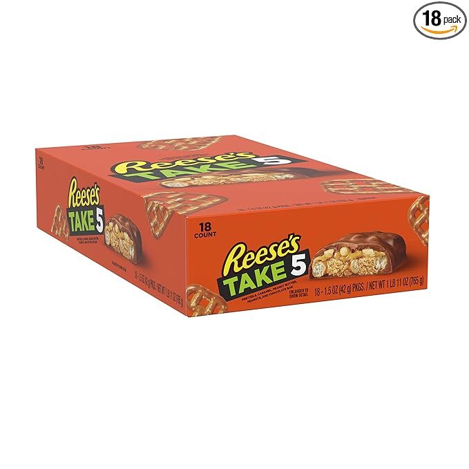 Amazon Com Reese S Take 5 Peanut Butter Milk Chocolate Candy Bar