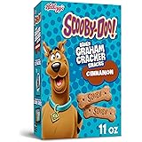 Kellogg's SCOOBY-DOO! Baked Graham Cracker Snacks, Made with Whole Grains, Kids Lunch Snacks, Cinnamon, 11oz Box (1 Box)