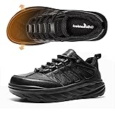 Men's Orthopedic Wide Leather Dress Shoes: Diabetic Arch Support Plantar Fasciitis Comfortable Casual Walking Shoes, Orthotic Flat Feet Work Tennis Sneakers for Swollen Feet and Heel Pain Relief