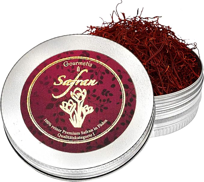 Gourmetia Saffron, Saffron Threads in Premium Quality 5 Grams Category I Superior (ISO 36322