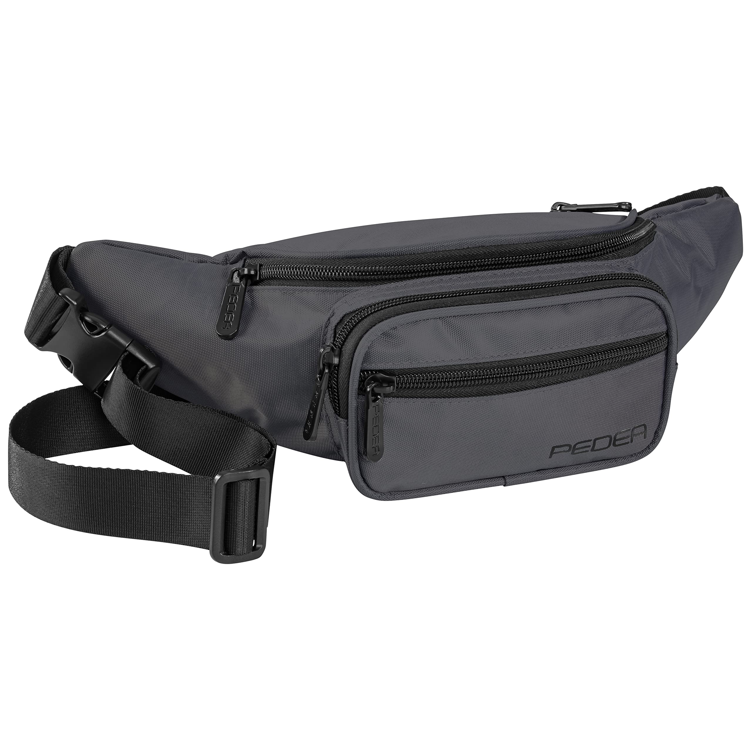 PEDEA Waist Bag ''Trend'' Waterproof Belt Bag Fanny Pack with Zip for Men and Women, Anti-Pickpocket, Size M Grey