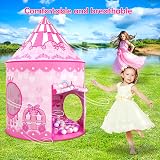 SENODEER 3PC Princess Tent Playset for Girls Pink Indoor Outdoor Kids Tent Ball view 7