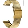 EACHE Stainless Steel Mesh Watch Band for Men Women, Quick Release Mesh Watch Straps 12mm 14mm 16mm 18mm 20mm 22mm