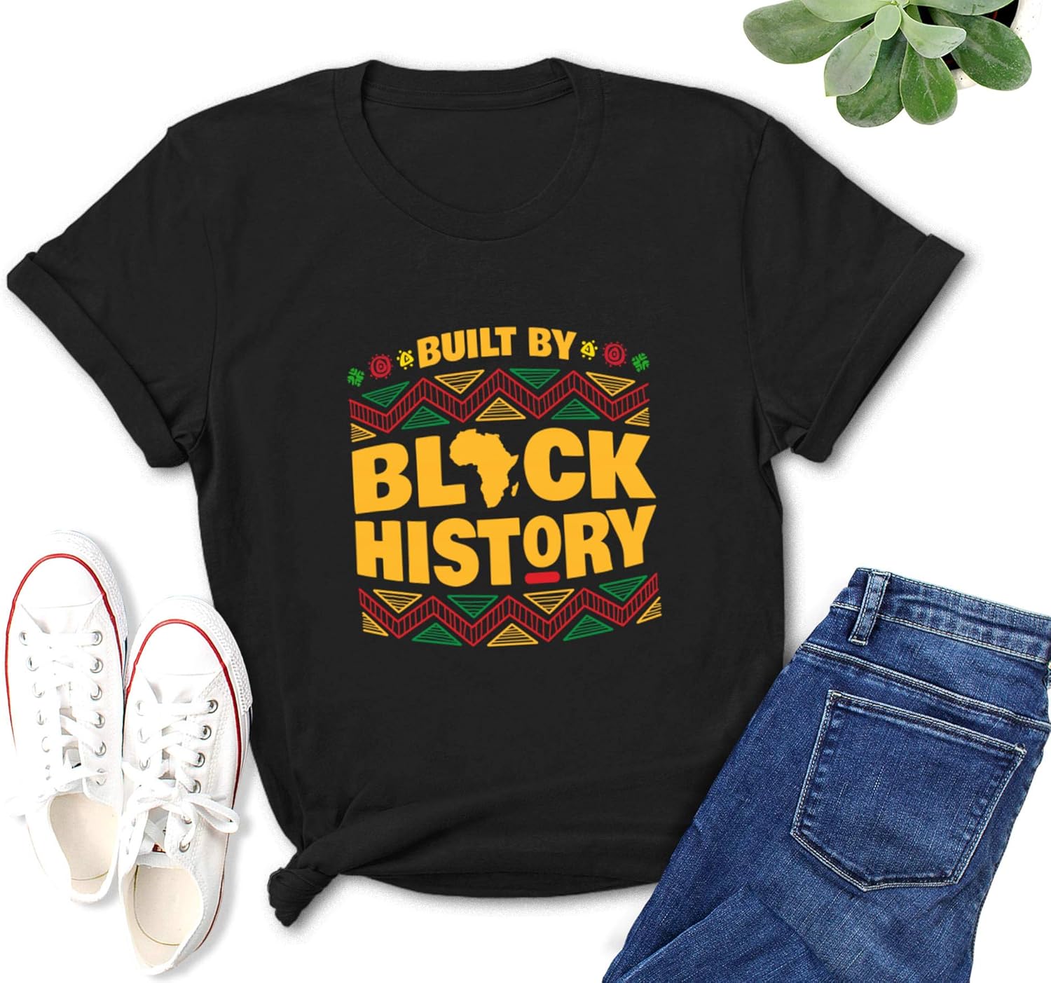 Amazon.com: Built by Black History Shirt for Women Or Men Black History Month African Heritage 