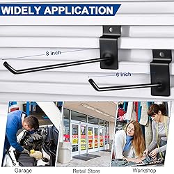 Moxweyeni 100 Pack Slatwall Hooks Panel Display