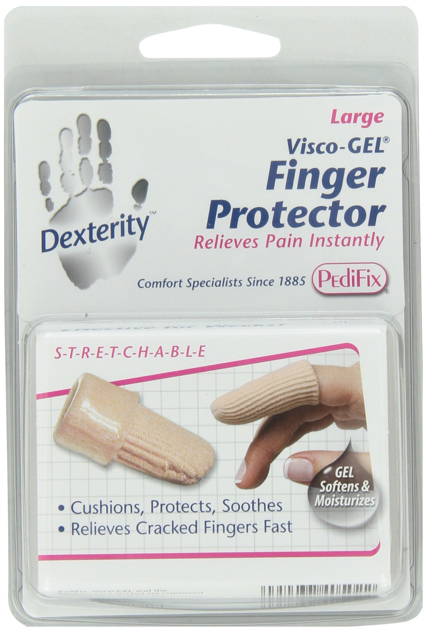 PediFix Dexterity Fabriccovered Finger Protector with Viscogel Large