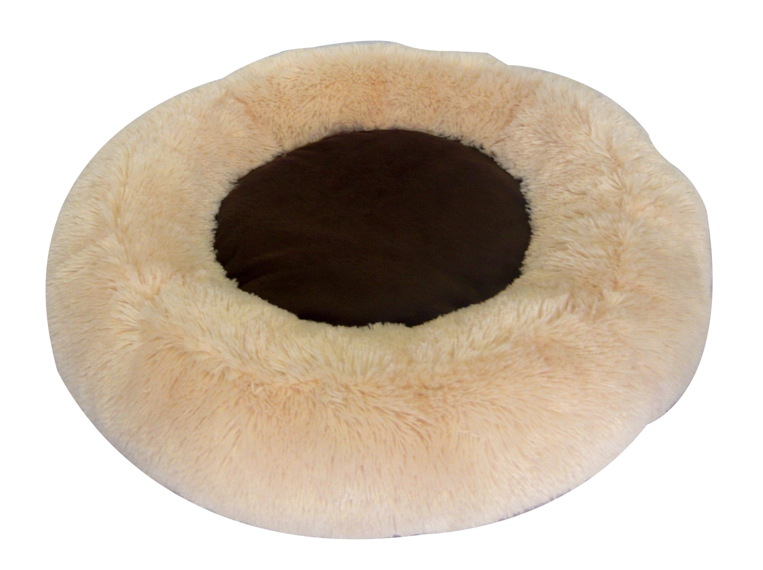 Mikki Cat, Kitten Luxury Snoozer Bed Pillow - Soft, Warm Plush Material -Machine Washable -Cream