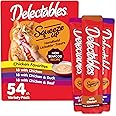 Delectables Squeeze Up Non-Seafood Variety Pack, Creamy Squeezable Puree, Lickable Wet Cat Treats, Grain Free, No Added Fillers, No By-Products, No Added Preservatives, 0.5 Ounces Tube, 54 Tubes Total