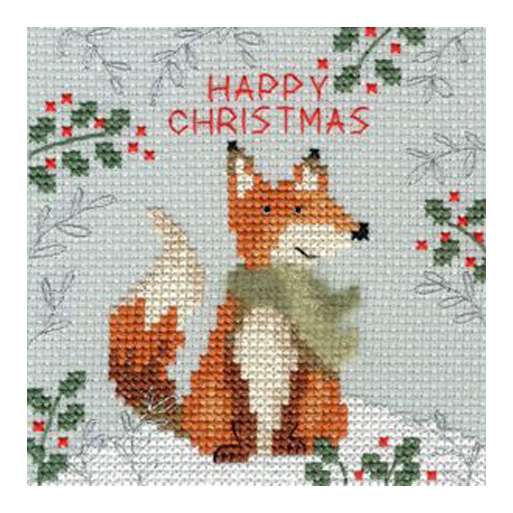 Bothy Threads Cross Stitch Kit - Christmas Card - Xmas Fox