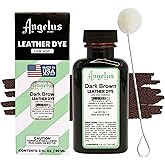 Angelus Leather Dye - Flexible Leather Dye for Shoes, Boots, Bags, Crafts, Furniture, &amp; More 3oz, Dauber Included (Dark Brown)