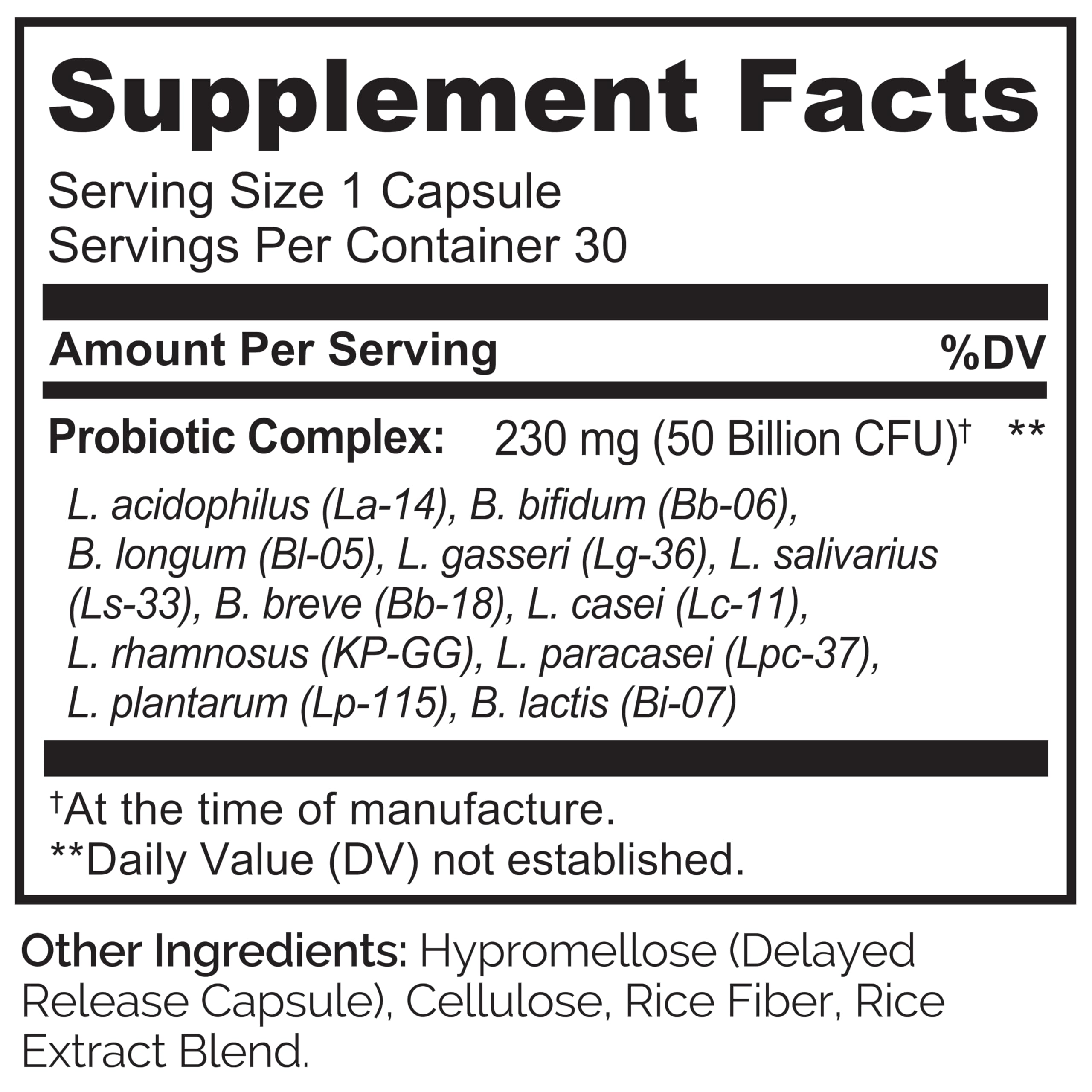 NATURELO Probiotics for Digestive Health - 50 Billion CFU, 11 Strains Daily Supplement - Boosts Immune System, Delayed Release, 30 Vegetarian Capsules