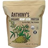 Anthony's Organic Hemp Seed Protein, 1 lb, Cold Pressed, Gluten Free, Non GMO, Fine Powder