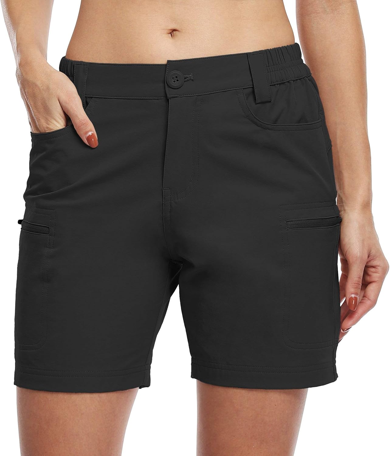 Willit Women's Hiking Cargo Shorts Stretch Golf Active Shorts Water Resistant Outdoor Summer Shorts with Pockets 5" : Clothing