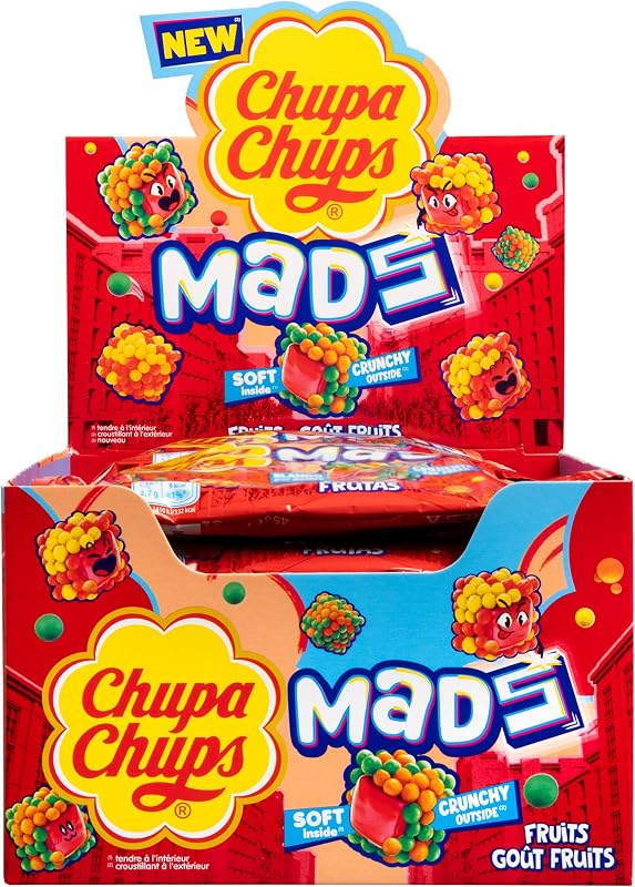 Mads Fruits, Caramelos de Goma Crujientes Sabor Frutal, 12 uds