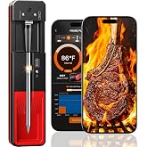 Smart Bluetooth Wireless Meat Thermometer Digital, 0.5S Instant Read | NIST &plusmn;0.5&deg;F Food Thermometer,2-in-1 100H Battery Fast Charge Base, APP Control &amp; Custom Menu for BBQ, Grill, Smoker, Oven