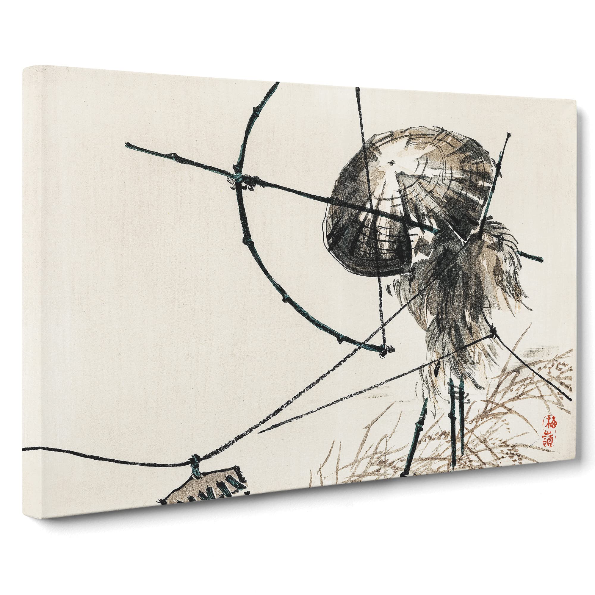 Archer By Kono Bairei Canvas Print | Gallery Wrapped 30mm Frame Wall Art | 20x14 inches | Ready to Hang | Asian Picture | Living Room Bedroom Lounge Office