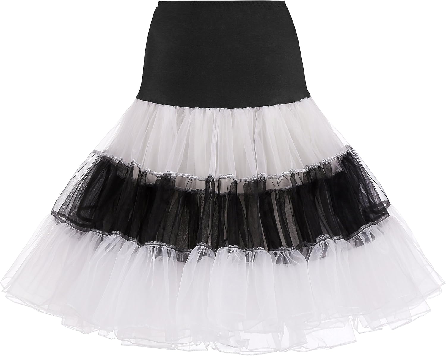 WOWBRIDAL Women's Vintage 50s Rockabilly Petticoat 25" Length Tutu Underskirt at  Women’s Clothing store