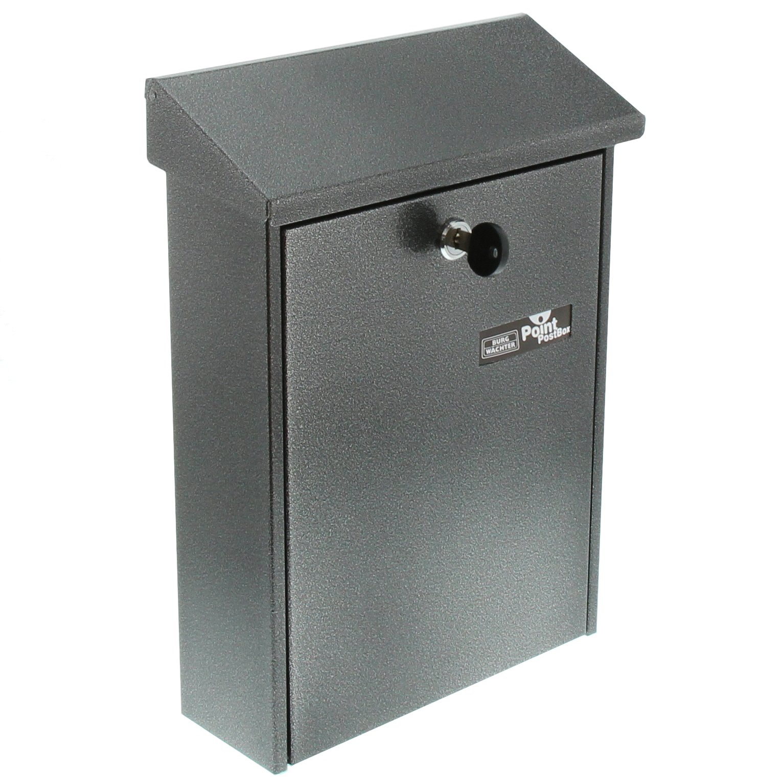 BURG-WÄCHTER, Mailbox with Cover, Slot Size A4, Galvanised Steel, Daily 5861 E, Aged Steel