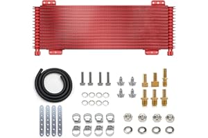 EYSENC 40K Transmission Cooler 40,000 GVW Trans Cooler Low Pressure Drop LPD47391 with Mounting Hardware 47391 Red