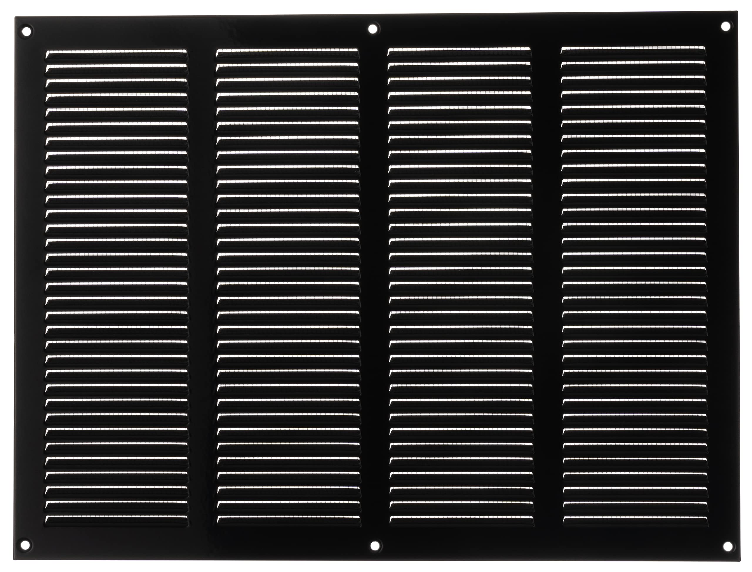 LIRAST 400x300mm / 16x12 inch Black Metal Ventilation Grille - Air Vent Cover with Insect Mesh