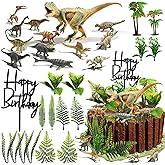 Dinosaur Birthday Cake Decorations,Jungle Cake Decorations,Happy Birthday Dinosaur Cake Toppers for Cake