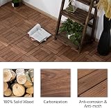 Yaheetech 27 Pcs Decking Tiles 30x30cm Fir Wood Interlocking Brown view 6