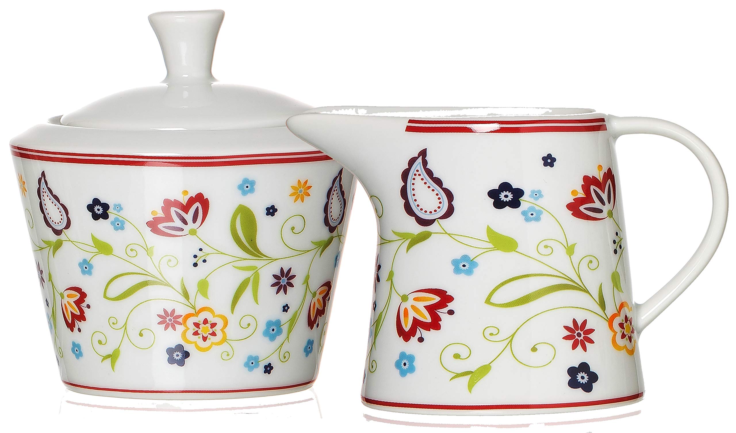Ritzenhoff & Breker Doppio Shanti 044997 2-Piece Sugar Bowl and Milk Jug Set, Tea Accessories, Porcelain, Floral โ image 1