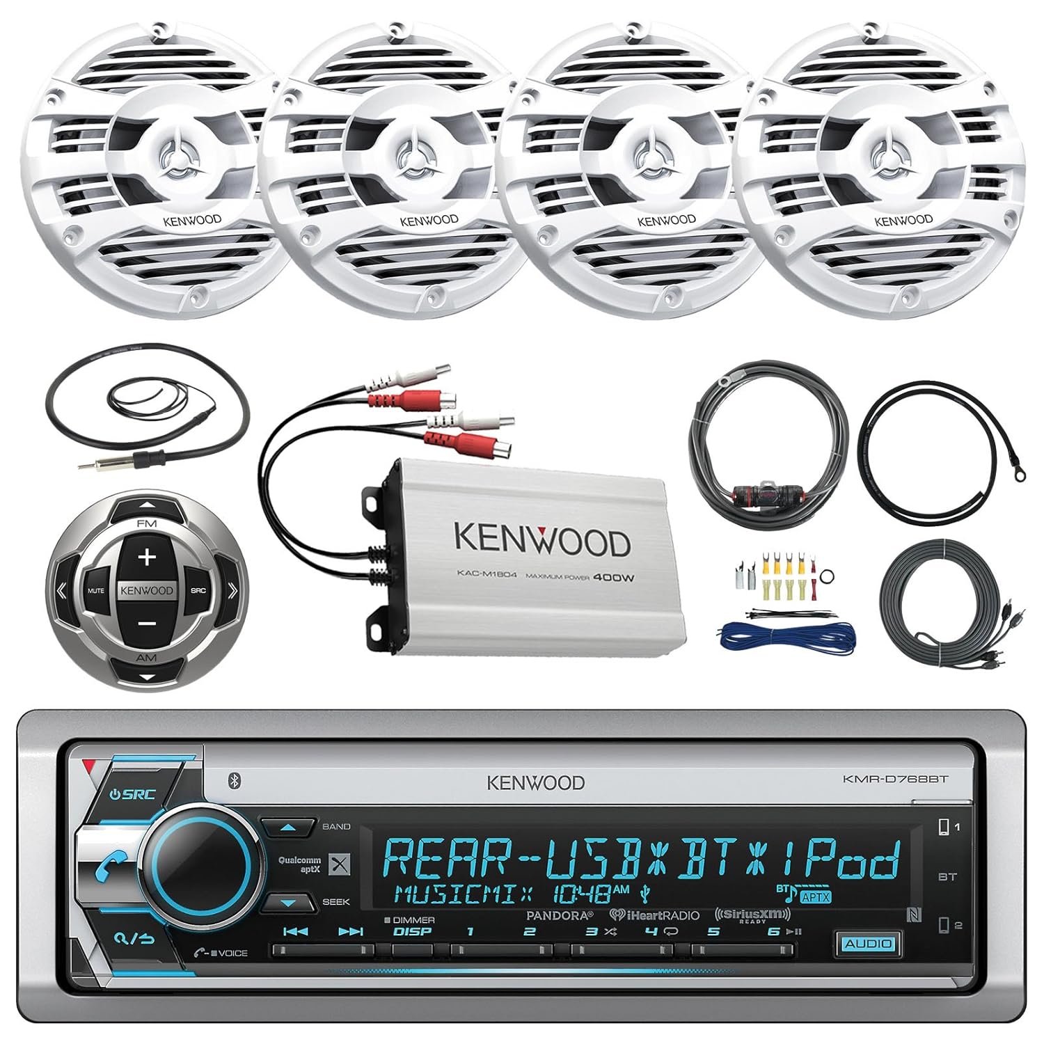 Amazon.com: kenwood KMRD765BT Marine CD Receiver with Bluetooth: Car  Electronics