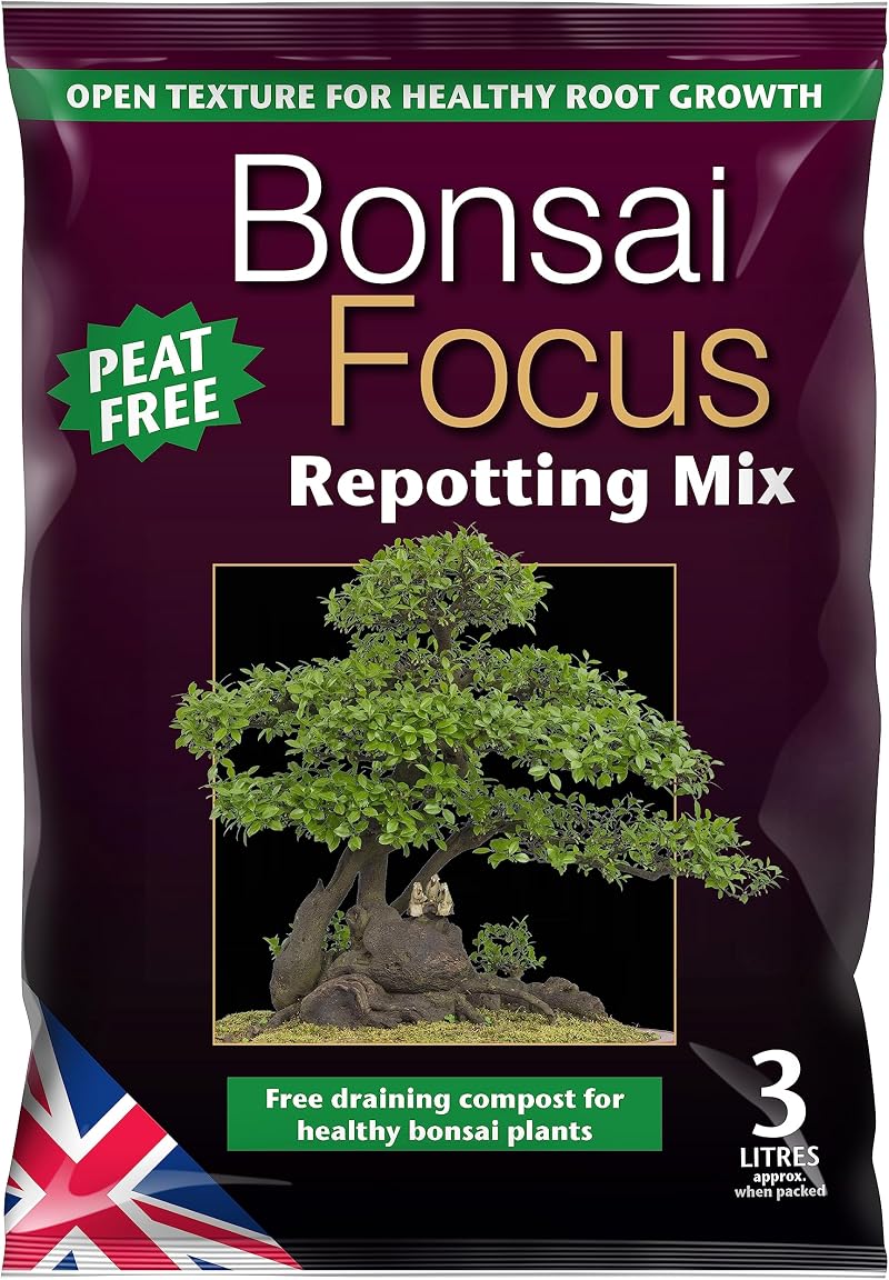 Growth Technology Bonsai Focus Repotting Mix 3 Litre Brown