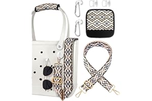 Toykee Bag Strap Crossbody Charms for Bogg Bag Accessories - Shoulder Strap Neoprene Luggage Handle Wrap for Suitcase & 2 Key Holders Cross