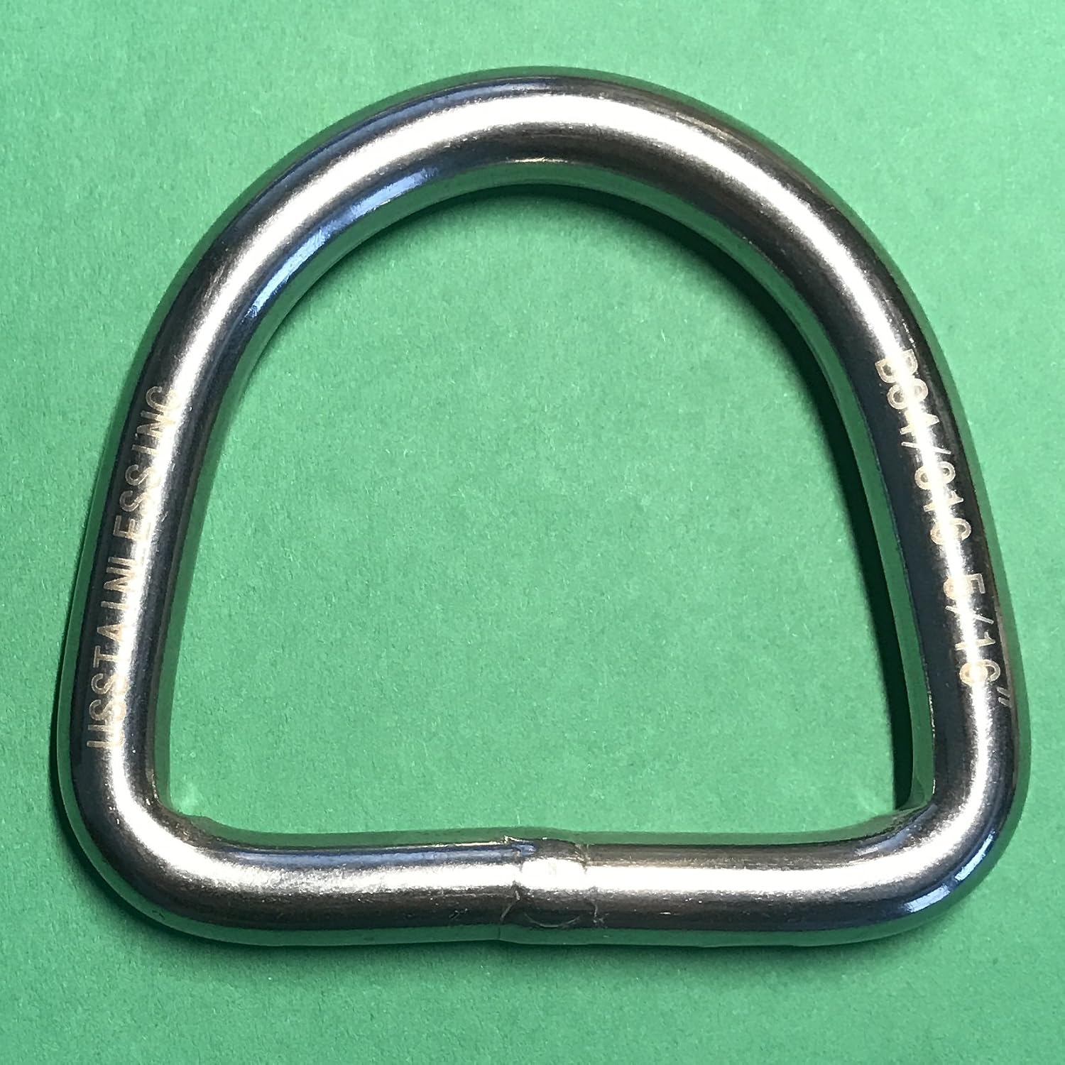 US Stainless Stainless Steel 316 D Ring Welded 8mm x 50mm ID (5/16" x 2") Marine Grade Dee - Image 3
