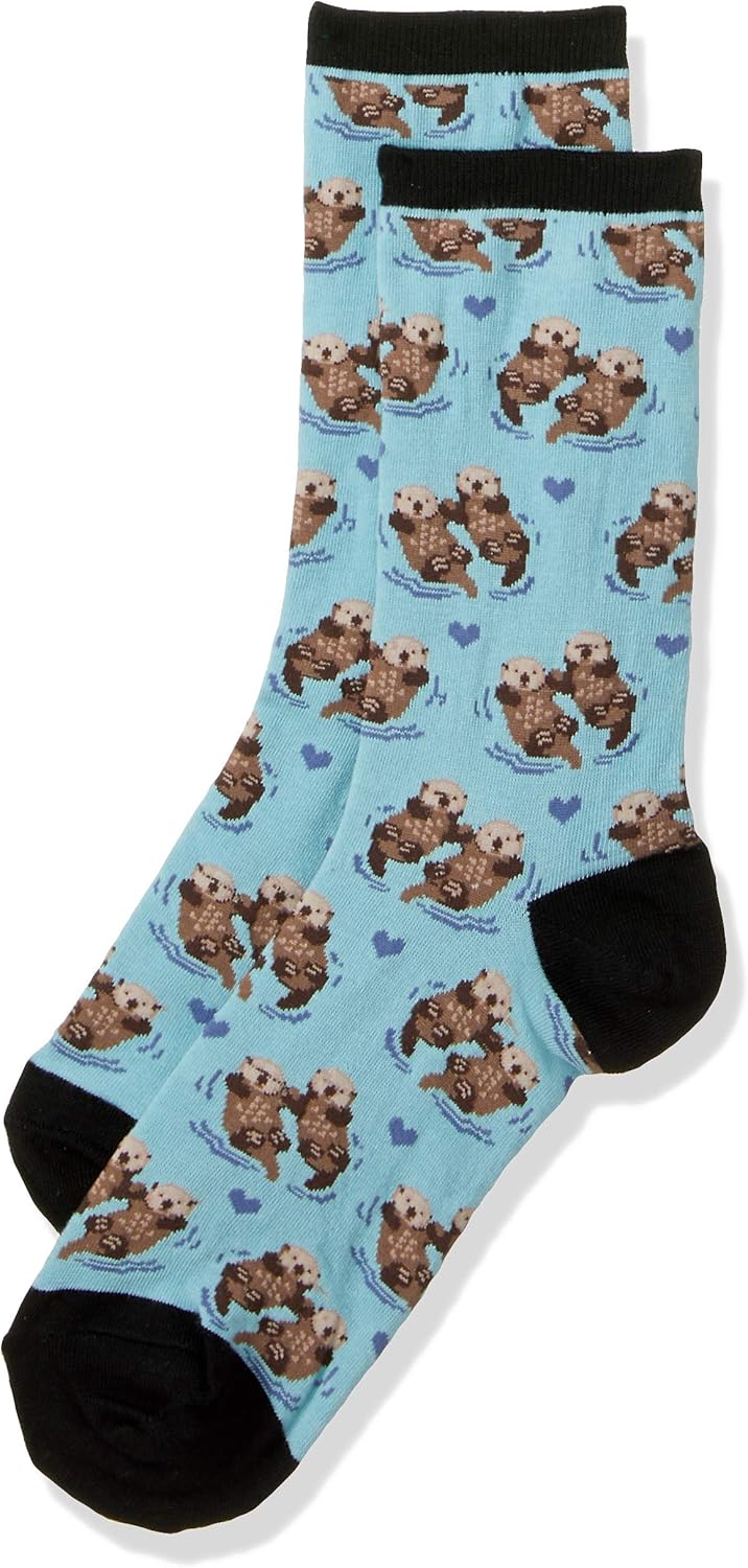 Socksmith Significant Otter Chalk Crew Socks Amazon.co.uk Clothing