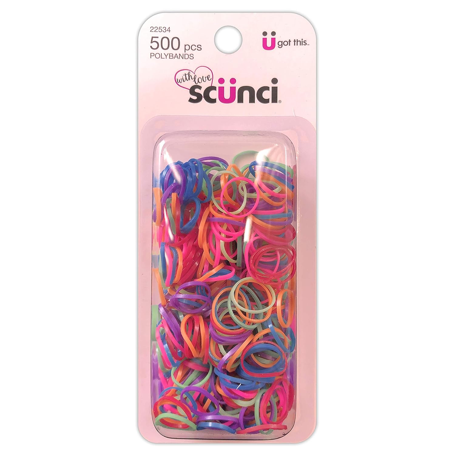 Amazon Com Scunci Girl No Damage Polyband Elastics 500 Ea Beauty
