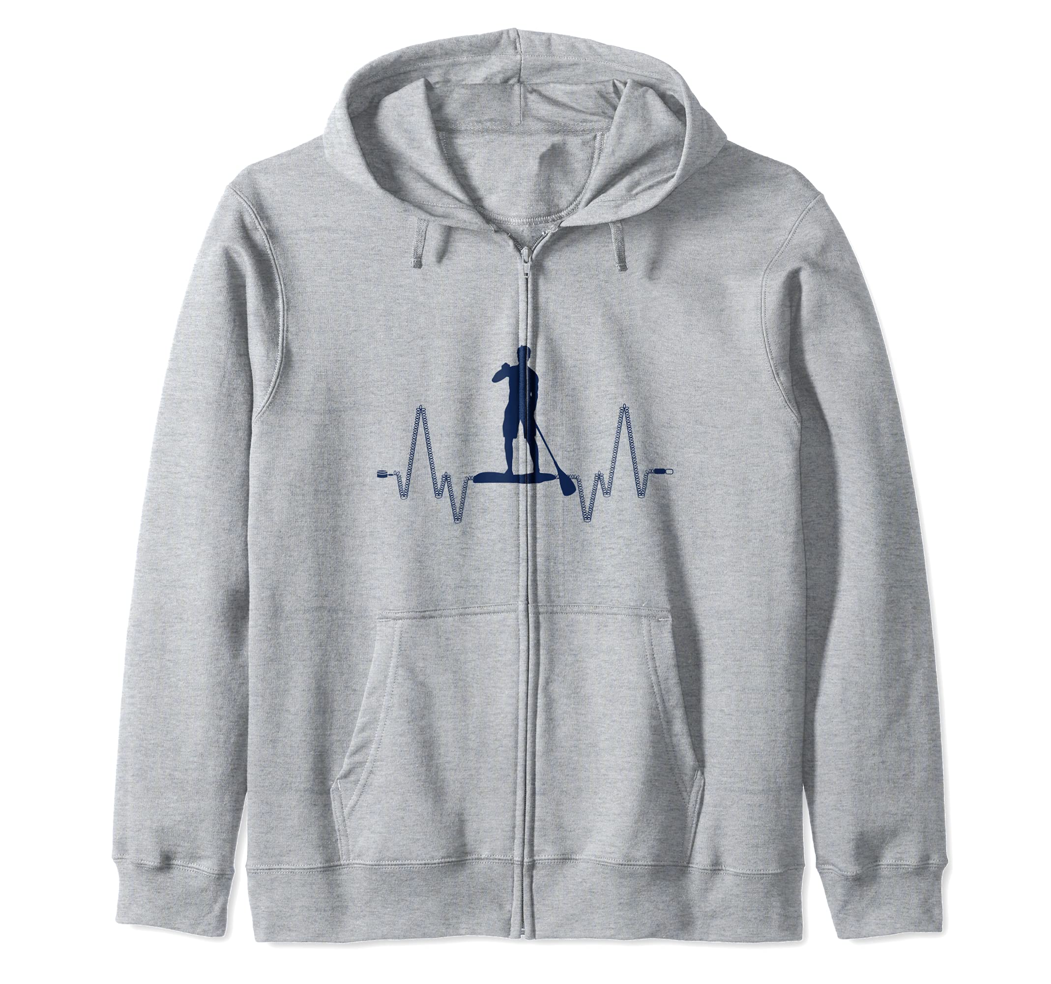 SUP love stand up paddlers water sports heartbeat MRT Zip Hoodie