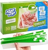 XupZip 2.27L Slider Freezer Bags Airtight Leakproof Expandable Bottom 30 Pcs