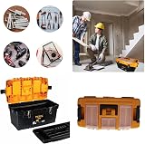 PEREL OM22M 22 Inch Toolbox Metal Latches Removable Tray Organizers view 3