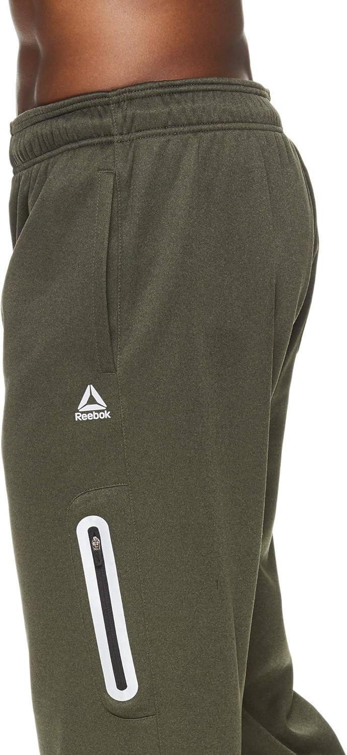 Reebok Men's Track & Running Pants with Pockets - Athletic Workout Training & Gym Pants for Men: Clothing
